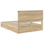 Casa si Gradina - Mobilier - Paturi si accesorii - Paturi - Pat cu storage Stejar Sonoma 140 x 190 cm Lemn compozit - Infinity.ro