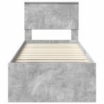 Casa si Gradina - Mobilier - Paturi si accesorii - Paturi - Cadru de pat Gri Concret 75 x 190 cm Lemn de pin masiv - Infinity.ro