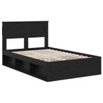 Casa si Gradina - Mobilier - Paturi si accesorii - Paturi - Cadru de pat cu saltea Negru 120 x 200 cm Lemn de pin masiv - Infinity.ro