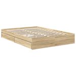 Casa si Gradina - Mobilier - Paturi si accesorii - Paturi - Pat cu storage Stejar Sonoma 135 x 190 cm Lemn compozit - Infinity.ro