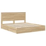 Casa si Gradina - Mobilier - Paturi si accesorii - Paturi - Pat cu storage Stejar Sonoma 180 x 200 cm Lemn compozit - Infinity.ro