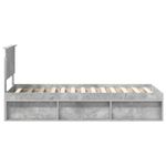 Casa si Gradina - Mobilier - Paturi si accesorii - Paturi - Cadru de pat Gri Concret 75 x 190 cm Lemn de pin masiv - Infinity.ro