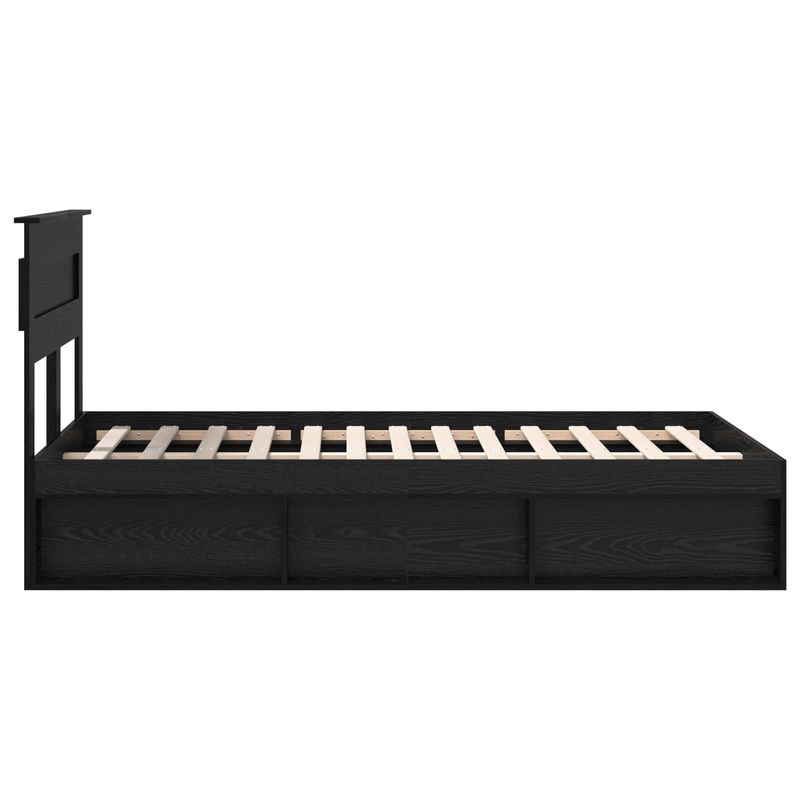 Casa si Gradina - Mobilier - Paturi si accesorii - Paturi - Cadru de pat cu saltea Negru 135 x 190 cm Lemn de pin masiv - Infinity.ro