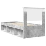 Casa si Gradina - Mobilier - Paturi si accesorii - Paturi - Cadru de pat Gri Concret 75 x 190 cm Lemn de pin masiv - Infinity.ro
