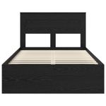 Casa si Gradina - Mobilier - Paturi si accesorii - Paturi - Cadru de pat cu saltea Negru 120 x 200 cm Lemn de pin masiv - Infinity.ro