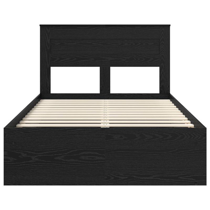 Casa si Gradina - Mobilier - Paturi si accesorii - Paturi - Cadru de pat cu saltea Negru 120 x 200 cm Lemn de pin masiv - Infinity.ro