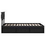 Casa si Gradina - Mobilier - Paturi si accesorii - Paturi - Cadru de pat cu saltea Negru 120 x 200 cm Lemn de pin masiv - Infinity.ro