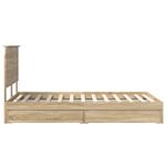 Casa si Gradina - Mobilier - Paturi si accesorii - Paturi - Pat cu storage Stejar Sonoma 135 x 190 cm Lemn compozit - Infinity.ro