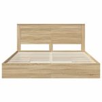 Casa si Gradina - Mobilier - Paturi si accesorii - Paturi - Pat cu storage Stejar Sonoma 180 x 200 cm Lemn compozit - Infinity.ro