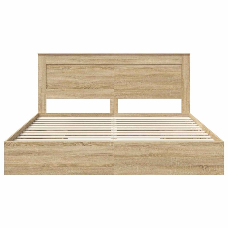 Casa si Gradina - Mobilier - Paturi si accesorii - Paturi - Pat cu storage Stejar Sonoma 180 x 200 cm Lemn compozit - Infinity.ro