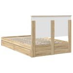 Casa si Gradina - Mobilier - Paturi si accesorii - Paturi - Pat cu storage Stejar Sonoma 135 x 190 cm Lemn compozit - Infinity.ro