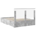 Casa si Gradina - Mobilier - Paturi si accesorii - Paturi - Cadru de pat cu sertar Gri din beton 160 x 200 cm Lemn compozit - Infinity.ro
