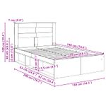 Casa si Gradina - Mobilier - Paturi si accesorii - Paturi - Cadru de pat cu saltea Negru 135 x 190 cm Lemn de pin masiv - Infinity.ro