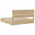 Casa si Gradina - Mobilier - Paturi si accesorii - Paturi - Pat cu storage Stejar Sonoma 180 x 200 cm Lemn compozit - Infinity.ro