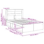 Casa si Gradina - Mobilier - Paturi si accesorii - Paturi - Cadru de pat cu saltea Negru 120 x 200 cm Lemn de pin masiv - Infinity.ro