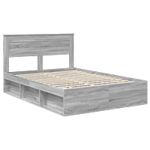 Casa si Gradina - Mobilier - Paturi si accesorii - Paturi - Cadru de pat Gri Sonoma 140 x 190 cm Lemn de pin masiv - Infinity.ro