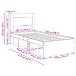 Casa si Gradina - Mobilier - Paturi si accesorii - Paturi - Cadru de pat Stejar artizanal 100 x 200 cm Lemn de pin masiv - Infinity.ro