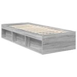 Casa si Gradina - Mobilier - Paturi si accesorii - Paturi - Cadru de pat Gri Sonoma 75 x 190 cm Lemn de pin masiv - Infinity.ro