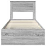 Casa si Gradina - Mobilier - Paturi si accesorii - Paturi - Cadru de pat Gri Sonoma 75 x 190 cm Lemn de pin masiv - Infinity.ro