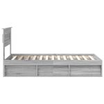 Casa si Gradina - Mobilier - Paturi si accesorii - Paturi - Cadru de pat Gri Sonoma 75 x 190 cm Lemn de pin masiv - Infinity.ro
