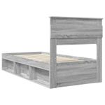 Casa si Gradina - Mobilier - Paturi si accesorii - Paturi - Cadru de pat Gri Sonoma 75 x 190 cm Lemn de pin masiv - Infinity.ro