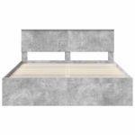 Casa si Gradina - Mobilier - Paturi si accesorii - Paturi - Cadru de pat cu headboard Beton 160 x 200 cm Lemn de pin masiv - Infinity.ro