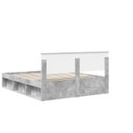 Casa si Gradina - Mobilier - Paturi si accesorii - Paturi - Cadru de pat cu headboard Beton 160 x 200 cm Lemn de pin masiv - Infinity.ro