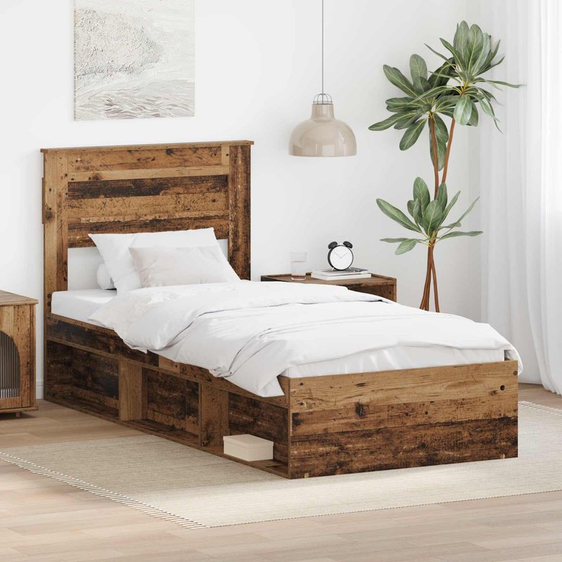 Casa si Gradina - Mobilier - Paturi si accesorii - Paturi - Cadru de pat Lemn vechi 100 x 200 cm Lemn de pin masiv - Infinity.ro
