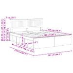 Casa si Gradina - Mobilier - Paturi si accesorii - Paturi - Cadru de pat cu headboard Beton 160 x 200 cm Lemn de pin masiv - Infinity.ro