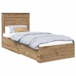 Casa si Gradina - Mobilier - Paturi si accesorii - Paturi - Cadru de pat cu sertar cu headboard cu depozitare Lemn compozit - Infinity.ro
