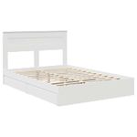 Casa si Gradina - Mobilier - Paturi si accesorii - Paturi - Pat cu storage cu headboard Alb 140 x 200 cm Lemn compozit - Infinity.ro