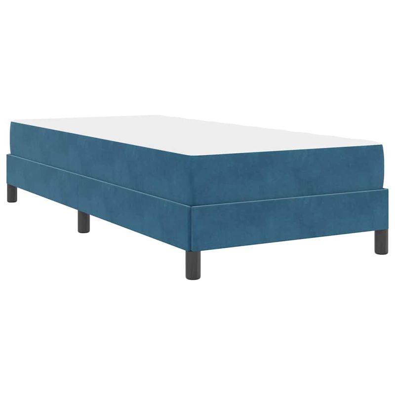 Casa si Gradina - Mobilier - Paturi si accesorii - Paturi - Pat cu arcuri cu saltea Albastru inchis 100 x 220 cm tesatura - Infinity.ro