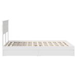 Casa si Gradina - Mobilier - Paturi si accesorii - Paturi - Pat cu storage cu headboard Alb 140 x 200 cm Lemn compozit - Infinity.ro
