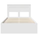 Casa si Gradina - Mobilier - Paturi si accesorii - Paturi - Cadru de pat cu headboard Alb 120 x 200 cm Lemn de pin masiv - Infinity.ro