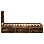 Casa si Gradina - Mobilier - Paturi si accesorii - Paturi - Cadru de pat Stejar fumuriu 75 x 190 cm Lemn de pin masiv - Infinity.ro