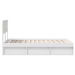 Casa si Gradina - Mobilier - Paturi si accesorii - Paturi - Cadru de pat cu headboard Alb 120 x 200 cm Lemn de pin masiv - Infinity.ro