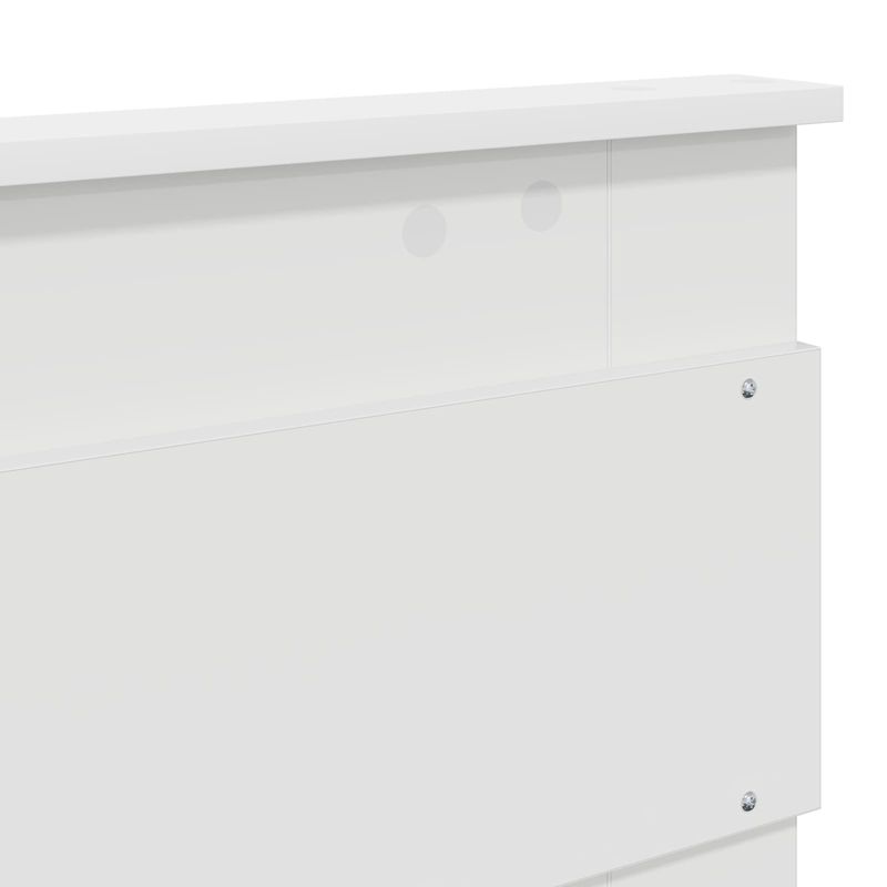 Casa si Gradina - Mobilier - Paturi si accesorii - Paturi - Cadru de pat cu headboard Alb 120 x 200 cm Lemn de pin masiv - Infinity.ro