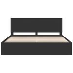 Casa si Gradina - Mobilier - Paturi si accesorii - Paturi - Cadru de pat cu headboard Negru 200 x 200 cm Lemn de pin masiv - Infinity.ro