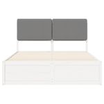 Casa si Gradina - Mobilier - Paturi si accesorii - Paturi - Cadru de pat cu tablie tapitata cu headboard Negru 180 x 200 cm - Infinity.ro