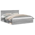 Casa si Gradina - Mobilier - Paturi si accesorii - Paturi - Cadru de pat Gri Sonoma 180 x 200 cm Lemn de pin masiv - Infinity.ro