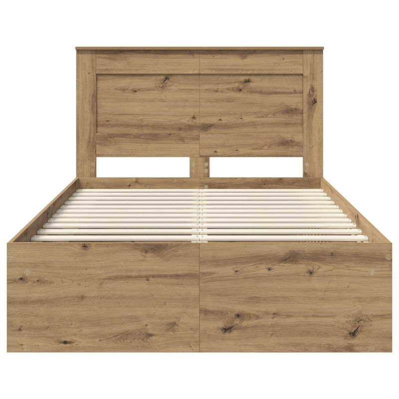 Casa si Gradina - Mobilier - Paturi si accesorii - Paturi - Cadru de pat Stejar artizanal 120 x 200 cm Lemn de pin masiv - Infinity.ro