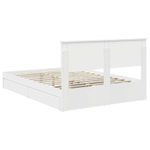 Casa si Gradina - Mobilier - Paturi si accesorii - Paturi - Pat cu storage cu headboard Alb 140 x 190 cm Lemn compozit - Infinity.ro