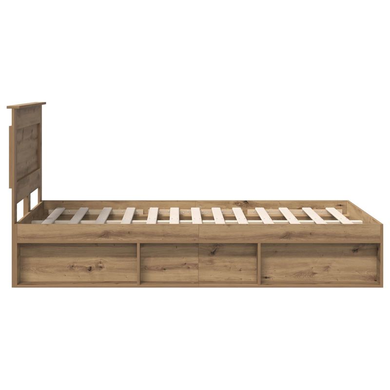 Casa si Gradina - Mobilier - Paturi si accesorii - Paturi - Cadru de pat Stejar artizanal 120 x 200 cm Lemn de pin masiv - Infinity.ro