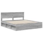 Casa si Gradina - Mobilier - Paturi si accesorii - Paturi - Cadru de pat Gri Sonoma 180 x 200 cm Lemn de pin masiv - Infinity.ro