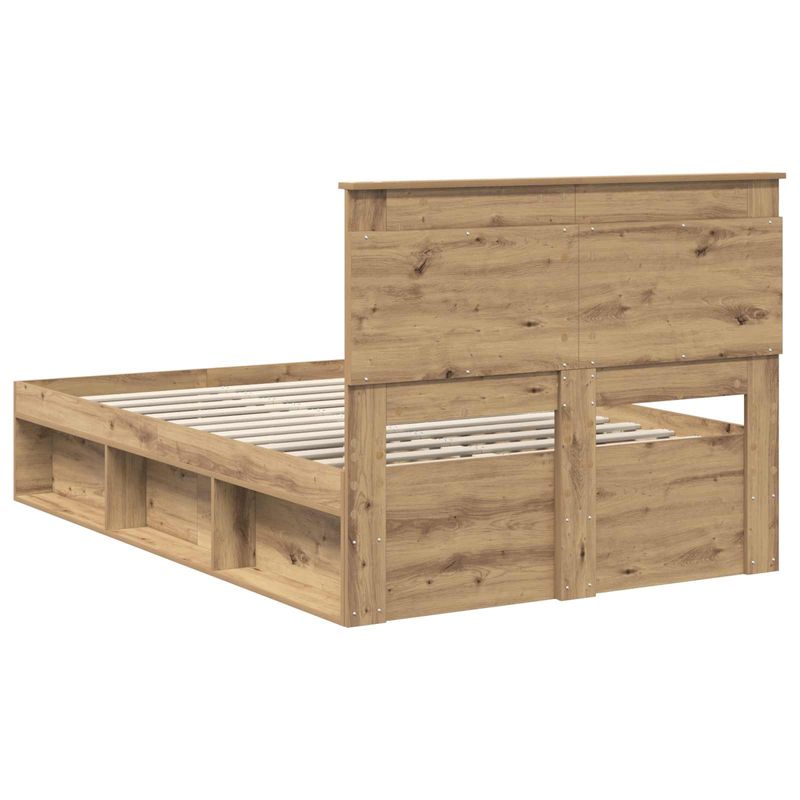 Casa si Gradina - Mobilier - Paturi si accesorii - Paturi - Cadru de pat Stejar artizanal 120 x 200 cm Lemn de pin masiv - Infinity.ro