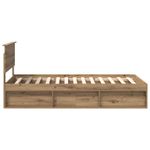 Casa si Gradina - Mobilier - Paturi si accesorii - Paturi - Cadru de pat Stejar artizanal 100 x 200 cm Lemn de pin masiv - Infinity.ro