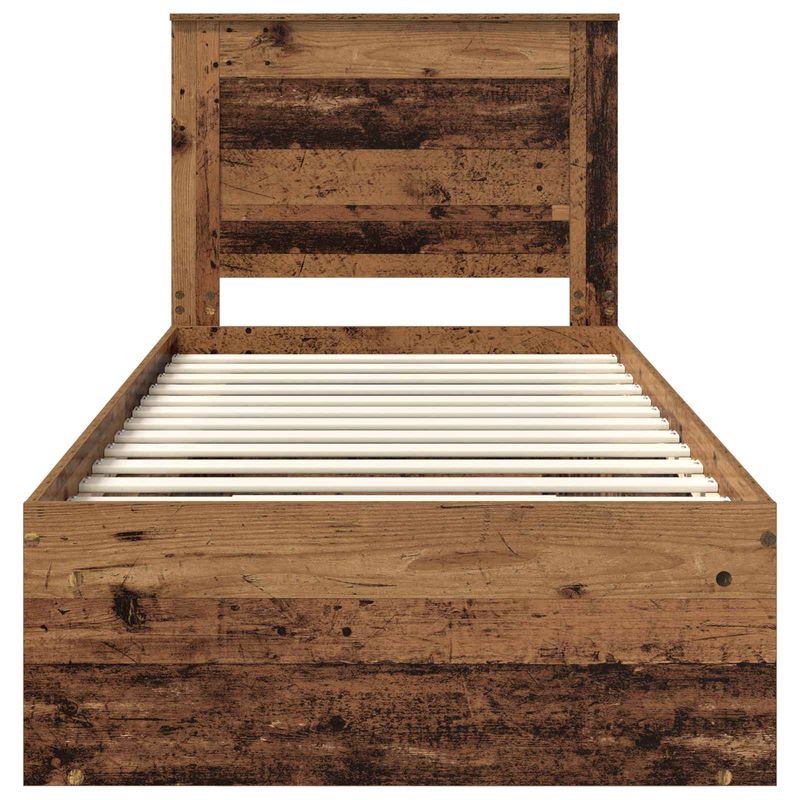 Casa si Gradina - Mobilier - Paturi si accesorii - Paturi - Cadru de pat cu sertar Lemn vechi 75 x 190 cm Lemn de pin masiv - Infinity.ro