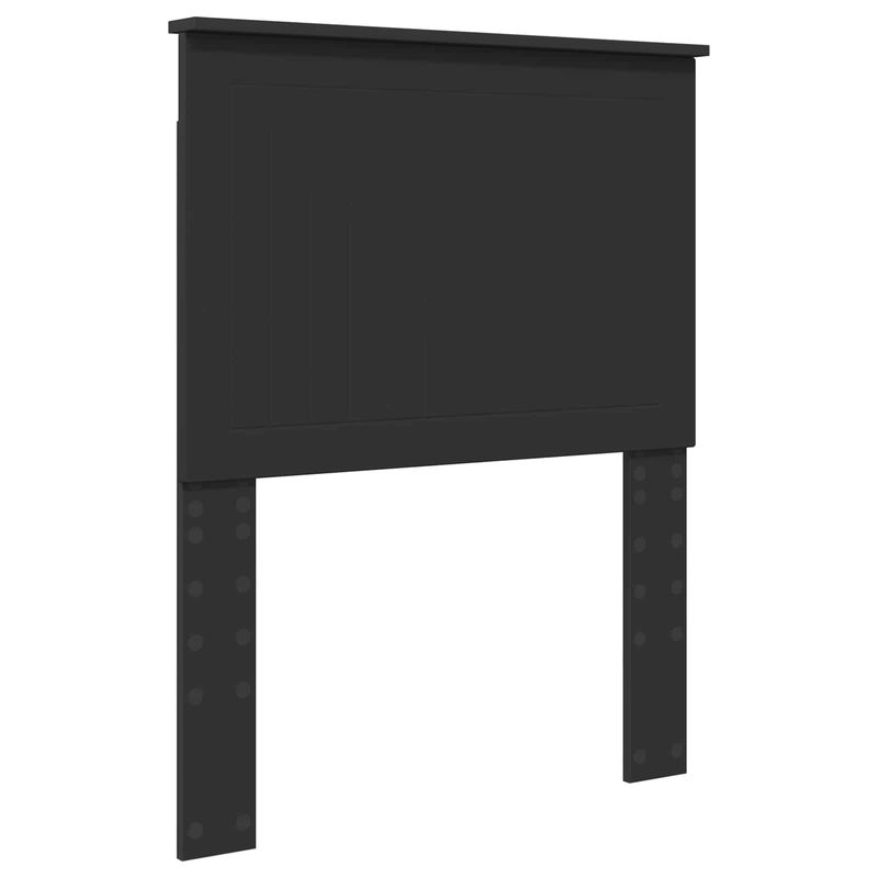 Casa si Gradina - Mobilier - Paturi si accesorii - Paturi - Cadru de pat cu headboard Negru 75 x 190 cm Lemn de pin masiv - Infinity.ro