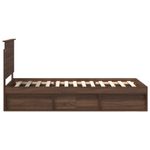 Casa si Gradina - Mobilier - Paturi si accesorii - Paturi - Cadru de pat Stejar inchis 90 x 190 cm Lemn de pin masiv - Infinity.ro
