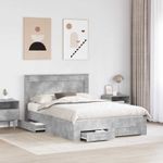 Casa si Gradina - Mobilier - Paturi si accesorii - Paturi - Cadru de pat cu sertar cu headboard cu depozitare Lemn compozit - Infinity.ro